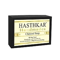 Hasthkar Handmades Glycerine Charcoal Soap 100gm pack of 4-thumb1