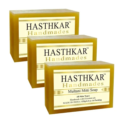 Hasthkar Handmades Glycerine Natural Soap Bathing Bar, For Skin Moisturisation, Ideal For All Skin Types 125gm Men & Women