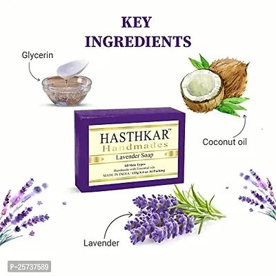 Hasthkar Handmades Glycerine Lavender Soap 125gm pack of 5-thumb5