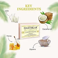 Hasthkar Handmades Glycerine Coconut milk  honey Soap 125gm pack of 6-thumb3