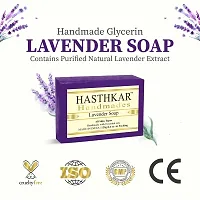 Hasthkar Handmades Glycerine Natural Lavender Soap Bathing Bar, For Skin Moisturisation, Ideal For All Skin Types 125gm Men  Women Pack of 4-thumb4