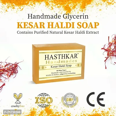 Hasthkar Handmades Glycerine Natural Soap Bathing Bar, For Skin Moisturisation, Ideal For All Skin Types 125gm Men  Women-thumb5