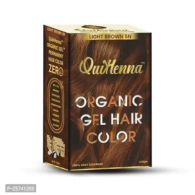 QuikHenna Organic Gel Hair Colour - PPD  Ammonia Free Permanent Natural Hair Color 210gm