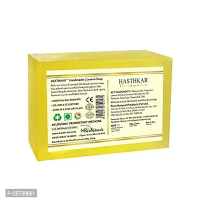 Hasthkar Handmades Glycerine Lemon Soap 125gm pack of 4-thumb3