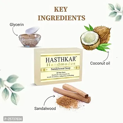 Hasthkar Handmades Glycerine Natural Soap Bathing Bar, For Skin Moisturisation, Ideal For All Skin Types 125gm Men  Women-thumb4