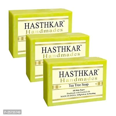 Hasthkar Handmades Glycerine Tea tree Soap 125gm PACK OF 3-thumb0