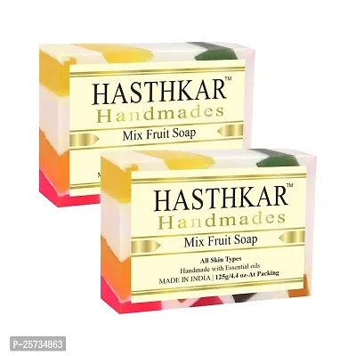 Hasthkar Handmades Glycerine Natural Soap Bathing Bar, For Skin Moisturisation, Ideal For All Skin Types 125gm Men  Women