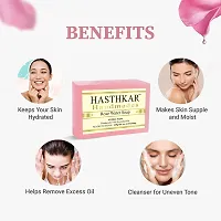 byPureNaturals Hasthkar Handmades Handmade Natural Herbal Rose Water Soap 125gm (Pack of 4)-thumb4