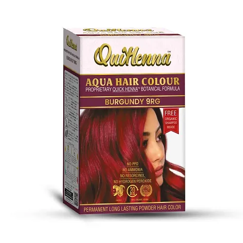 byPureNaturals QuikHenna Aqua Powder Hair Colour for Men & Women, 110GM | Long Lasting Powder Hair Colour | PPD & Ammonia Free Hair Color