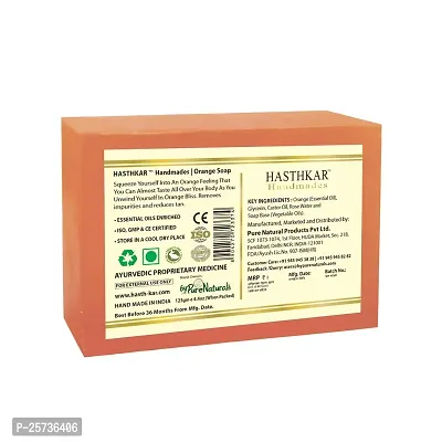 byPureNaturals Hasthkar Handmades Glycerine Orange Soap 125gm for Men  Women Pack of 3-thumb2