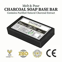 Hasthkar Handmades Soap Base Bar For Soap Making | Charcoal Melt  Pour Clear Transparent | 100% Glycerine Soap base | SLS  SLES Paraben Free | (450Grams)-thumb3