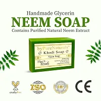 byPureNaturals Hasthkar Handmades India Handmade Natural Charcoal Soap and Neem Tulsi Leaf Soap (2x2 Gift Combo)-thumb1