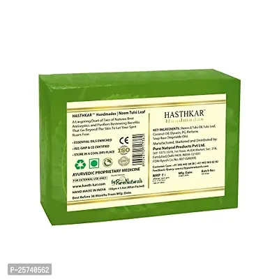 Hasthkar Handmades Glycerine Neem tulsi leaf Soap 100gm pack of 5-thumb3