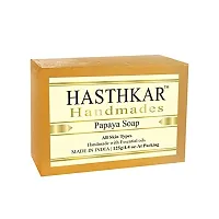 byPureNaturals Hasthkar Handmades Glycerine Papaya Soap 125gm for Men  Women Pack of 3-thumb1