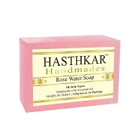 byPureNaturals Hasthkar Handmades Handmade Natural Herbal Rose Water Soap 125gm (Pack of 4)-thumb1