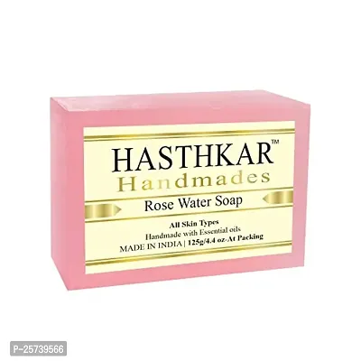 Hasthkar Handmades Glycerine Rose water Soap 125gm PACK OF 3-thumb2