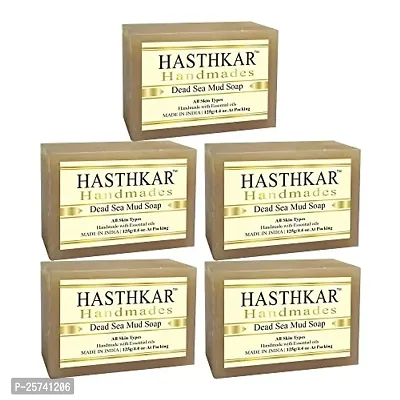 Hasthkar Handmades Glycerine Dead sea mud Soap 125gm pack of 5