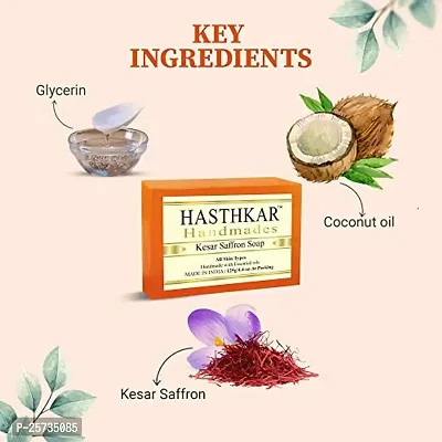 byPurenaturals Hasthkar Handmades Glycerine Natural Soap Bathing Bar, For Skin Moisturisation, Ideal For All Skin Types 125gm Men  Women?-thumb4