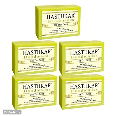 Hasthkar Handmades Glycerine Tea tree Soap 125gm pack of 5