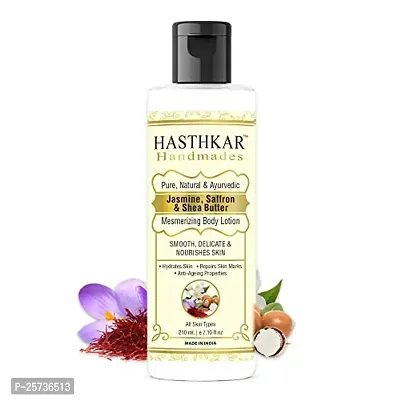 byPureNaturals Hasthkar Natural and Herbal Jasmine Saffron  Shea Butter Mesmerizing Body Lotion for Men Women 210ml