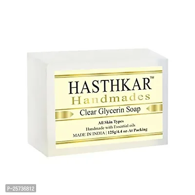 Hasthkar Handmades Glycerine Natural Soap Bathing Bar, For Skin Moisturisation, Ideal For All Skin Types 125gm Men  Women-thumb2