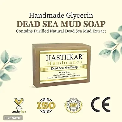 Hasthkar Handmades Glycerine Dead sea mud Soap 125gm pack of 5-thumb5