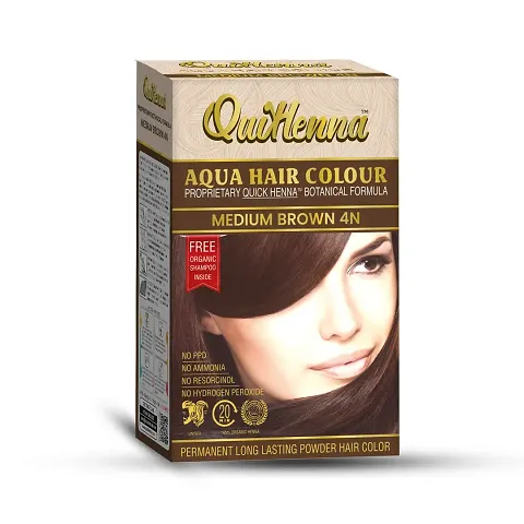 byPureNaturals QuikHenna Aqua Powder Hair Colour for Men & Women, 110GM | Long Lasting Powder Hair Colour | PPD & Ammonia Free Hair Color