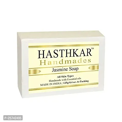 Hasthkar Handmades Glycerine Jasmine Soap 125gm pack of 5-thumb2