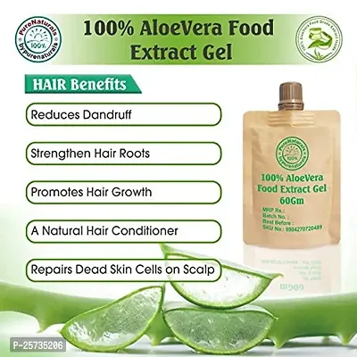 byPurenaturals 100% AloeVera Food Extract Gel for Acne, Skin and Hair - 60gm-thumb4