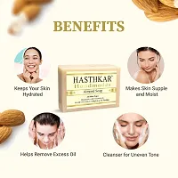 Hasthkar Handmades Glycerine Natural Almond Soap Bathing Bar, For Skin Moisturisation, Ideal For All Skin Types 125gm Men  Women Pack of 4-thumb3