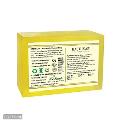 Hasthkar Handmades Glycerine Lemon Soap 125gm pack of 6-thumb3