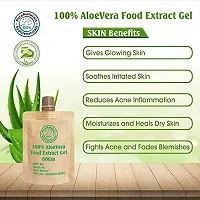 byPurenaturals 100% AloeVera Food Extract Gel for Acne, Skin and Hair - 60gm-thumb4