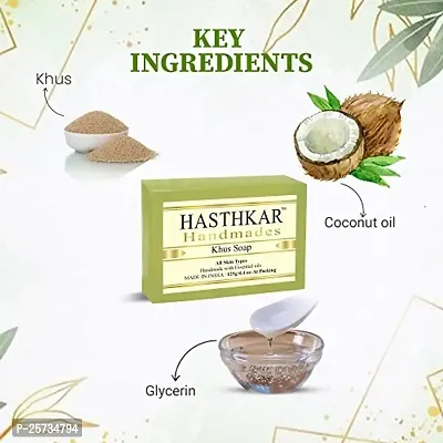 byPureNaturals Hasthkar Handmades Glycerine Khus Soap 125gm for Men  Women Pack of 3-thumb4