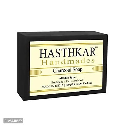 Hasthkar Handmades Glycerine Charcoal Soap 100gm pack of 5-thumb2