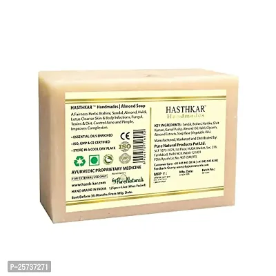 Hasthkar Handmades Glycerine Almond Soap 125gm PACK OF 3-thumb3