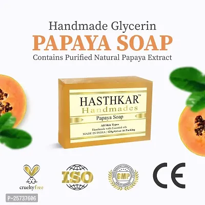 Hasthkar Handmades Glycerine Natural Soap Bathing Bar, For Skin Moisturisation, Ideal For All Skin Types 125gm Men  Women-thumb5