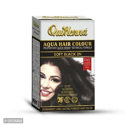 byPureNaturals QuikHenna Aqua Powder Hair Colour for Men  Women, 110GM | Long Lasting Powder Hair Colour | PPD  Ammonia Free Hair Color