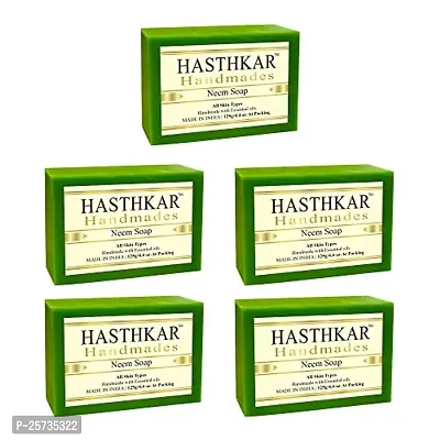 Hasthkar Handmades Glycerine Neem Soap 125gm pack of 5