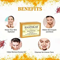 byPureNaturals Hasthkar Handmades India Herbal Natural Handmade Kesar Haldi Soap and Charcoal Soap (2x2 Gift Combo)-thumb4