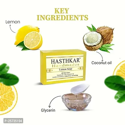 Hasthkar Handmades Glycerine Lemon Soap 125gm pack of 6-thumb4