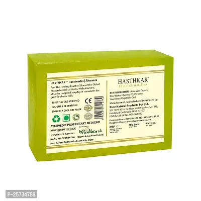 byPureNaturals Hasthkar Handmades Glycerine Aloevera Soap 125gm for Men  Women Pack of 4-thumb2