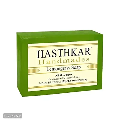 Hasthkar Handmades Glycerine Lemon grass Soap 125gm pack of 5-thumb2