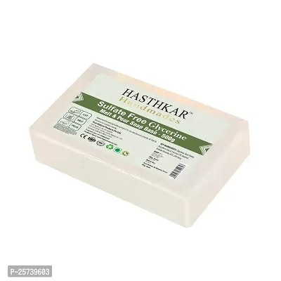 Hasthkar Handmades Soap Base Bar (500G) For Soap Making | Melt  Pour Clear Transparent 100% Glycerine Soap Base | Paraben Sls Free