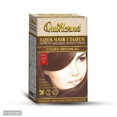 byPureNaturals QuikHenna Aqua Powder Hair Colour for Men  Women, 110GM | Long Lasting Powder Hair Colour | PPD  Ammonia Free Hair Color-thumb2