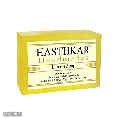 Hasthkar Handmades Glycerine Lemon Soap 125gm pack of 4-thumb2