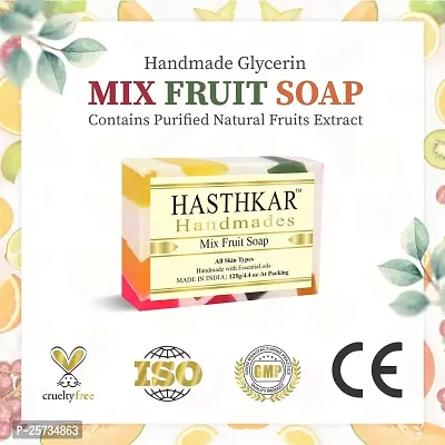 Hasthkar Handmades Glycerine Natural Soap Bathing Bar, For Skin Moisturisation, Ideal For All Skin Types 125gm Men  Women-thumb5