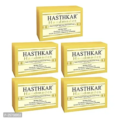 Hasthkar Handmades Glycerine Anti fungal anti becterial Soap 125gm pack of 5