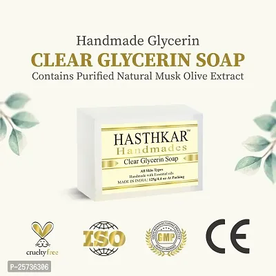 byPurenaturals Hasthkar Handmades Glycerine Natural Soap Bathing Bar, For Skin Moisturisation, Ideal For All Skin Types 125gm Men  Women?-thumb5