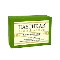 Hasthkar Handmades Glycerine Lemon grass Soap 125gm pack of 4-thumb1