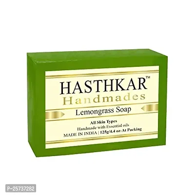 Hasthkar Handmades Glycerine Lemon grass Soap 125gm pack of 4-thumb2